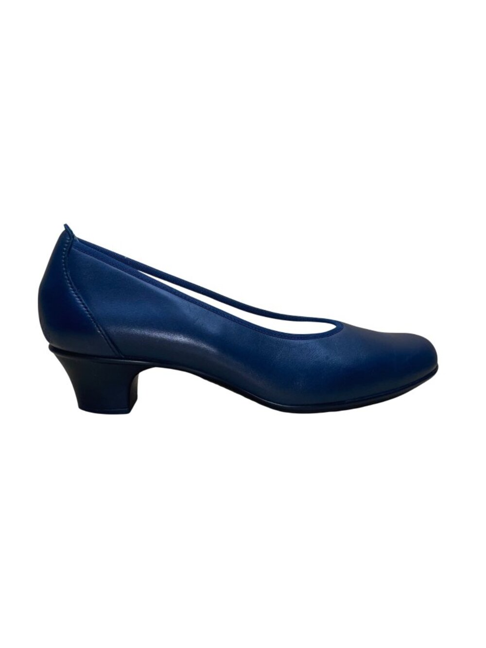 SAS Women’s Navy Blue Leather Low Heel Round Toe Dress Pumps Size 11.5